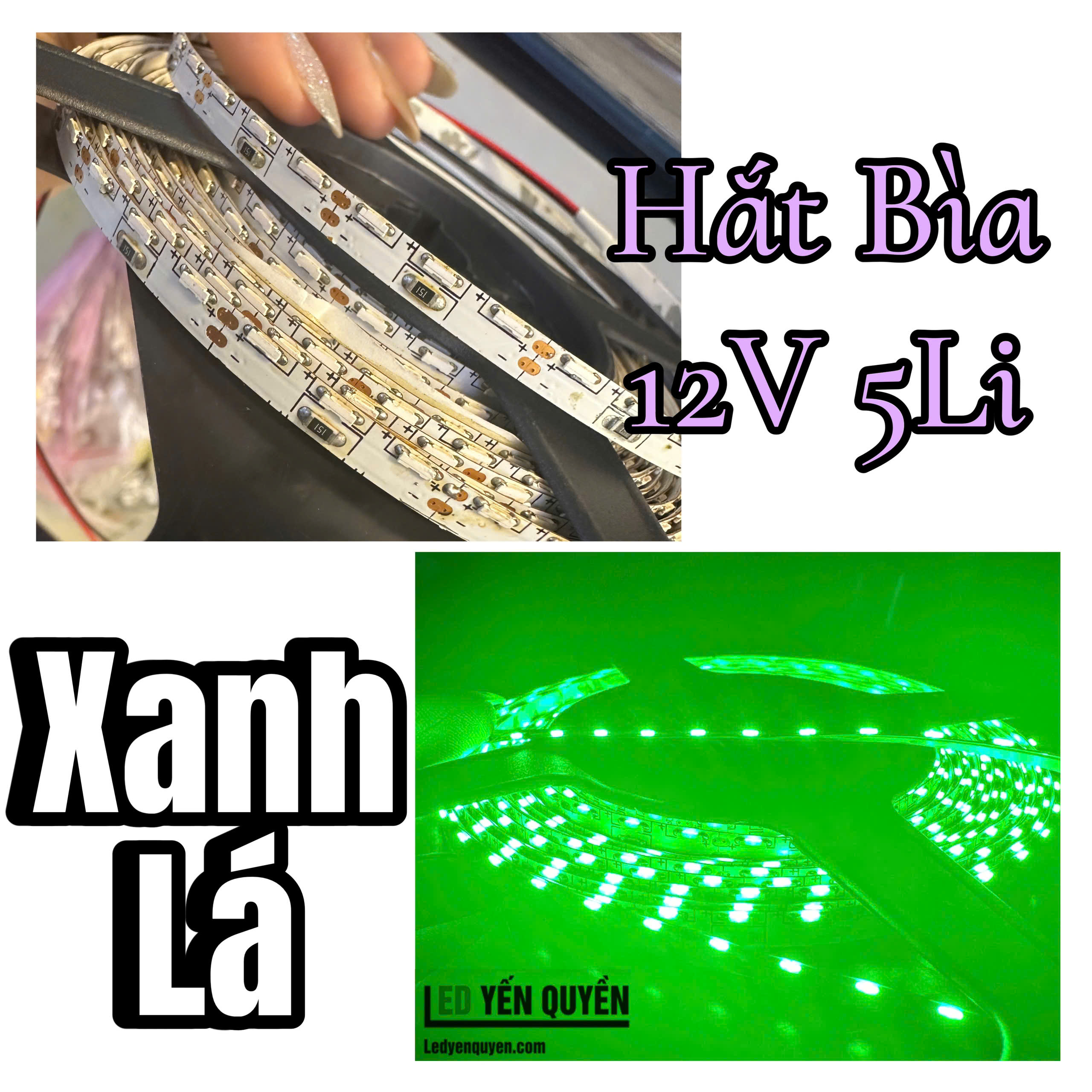 DÂY HẮT BÌA 12V XANH LÁ DÂY HẮT BÌA 12V XANH LÁ